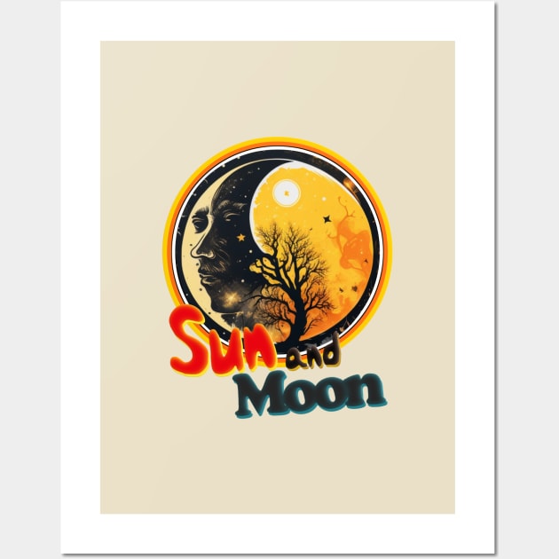 Sun and Moon Wall Art by M4Dshop